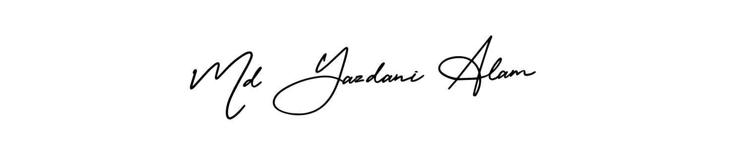 Similarly AmerikaSignatureDemo-Regular is the best handwritten signature design. Signature creator online .You can use it as an online autograph creator for name Md Yazdani Alam. Md Yazdani Alam signature style 3 images and pictures png