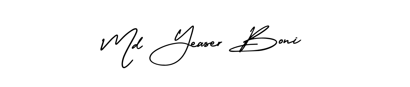 Make a beautiful signature design for name Md Yeaser Boni. With this signature (AmerikaSignatureDemo-Regular) style, you can create a handwritten signature for free. Md Yeaser Boni signature style 3 images and pictures png