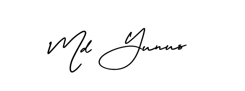 Make a beautiful signature design for name Md Yunus. With this signature (AmerikaSignatureDemo-Regular) style, you can create a handwritten signature for free. Md Yunus signature style 3 images and pictures png