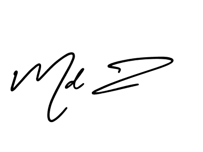 Also we have Md Z name is the best signature style. Create professional handwritten signature collection using AmerikaSignatureDemo-Regular autograph style. Md Z signature style 3 images and pictures png