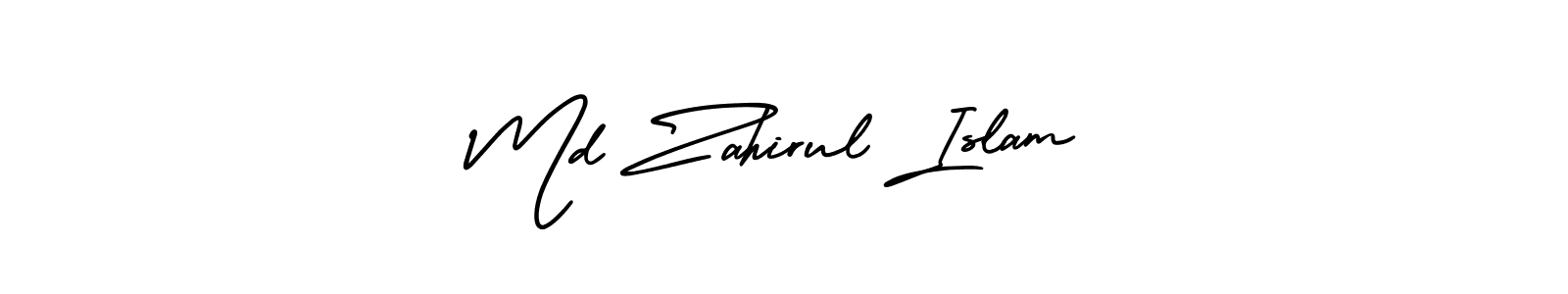 This is the best signature style for the Md Zahirul Islam name. Also you like these signature font (AmerikaSignatureDemo-Regular). Mix name signature. Md Zahirul Islam signature style 3 images and pictures png