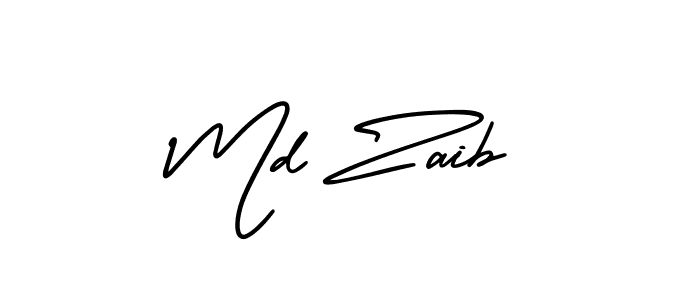 Md Zaib stylish signature style. Best Handwritten Sign (AmerikaSignatureDemo-Regular) for my name. Handwritten Signature Collection Ideas for my name Md Zaib. Md Zaib signature style 3 images and pictures png