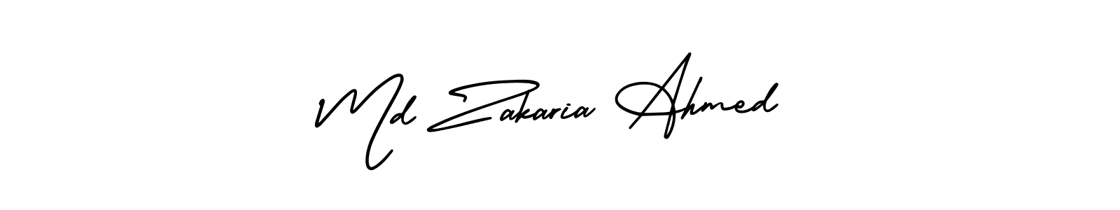 How to make Md Zakaria Ahmed signature? AmerikaSignatureDemo-Regular is a professional autograph style. Create handwritten signature for Md Zakaria Ahmed name. Md Zakaria Ahmed signature style 3 images and pictures png