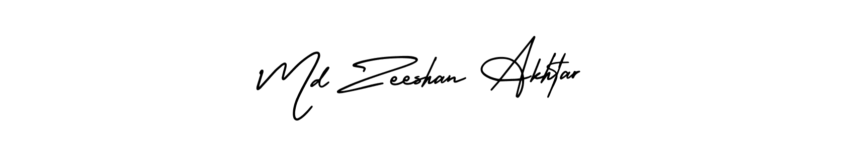 if you are searching for the best signature style for your name Md Zeeshan Akhtar. so please give up your signature search. here we have designed multiple signature styles  using AmerikaSignatureDemo-Regular. Md Zeeshan Akhtar signature style 3 images and pictures png