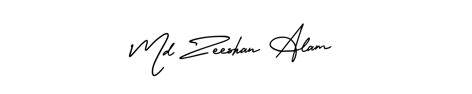 Design your own signature with our free online signature maker. With this signature software, you can create a handwritten (AmerikaSignatureDemo-Regular) signature for name Md Zeeshan Alam. Md Zeeshan Alam signature style 3 images and pictures png