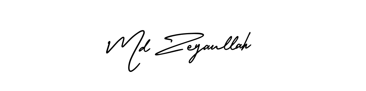 Make a beautiful signature design for name Md Zeyaullah. With this signature (AmerikaSignatureDemo-Regular) style, you can create a handwritten signature for free. Md Zeyaullah signature style 3 images and pictures png