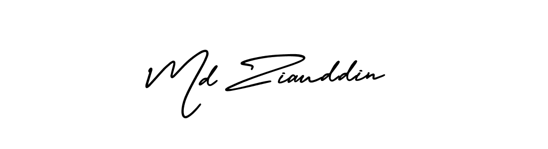 Md Ziauddin stylish signature style. Best Handwritten Sign (AmerikaSignatureDemo-Regular) for my name. Handwritten Signature Collection Ideas for my name Md Ziauddin. Md Ziauddin signature style 3 images and pictures png