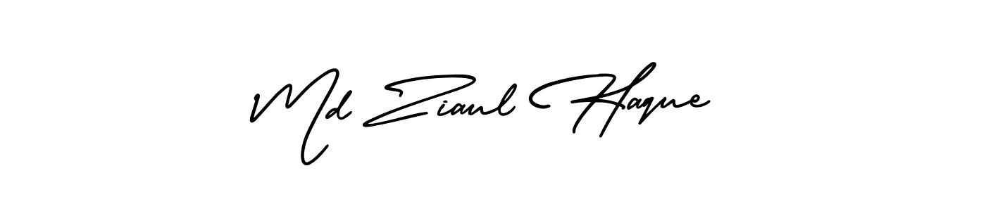 Use a signature maker to create a handwritten signature online. With this signature software, you can design (AmerikaSignatureDemo-Regular) your own signature for name Md Ziaul Haque. Md Ziaul Haque signature style 3 images and pictures png