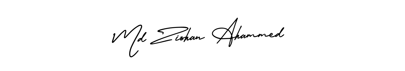 Make a beautiful signature design for name Md Zishan Ahammed. With this signature (AmerikaSignatureDemo-Regular) style, you can create a handwritten signature for free. Md Zishan Ahammed signature style 3 images and pictures png