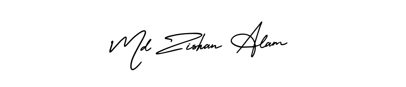 How to Draw Md Zishan Alam signature style? AmerikaSignatureDemo-Regular is a latest design signature styles for name Md Zishan Alam. Md Zishan Alam signature style 3 images and pictures png