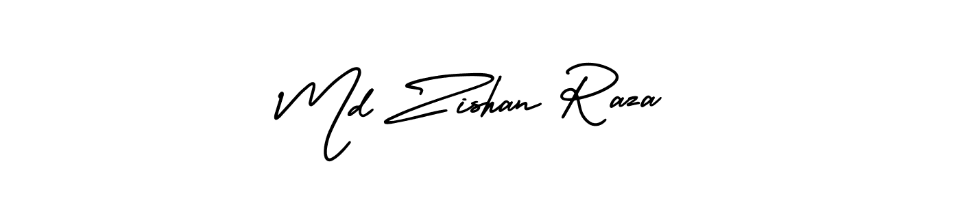 You should practise on your own different ways (AmerikaSignatureDemo-Regular) to write your name (Md Zishan Raza) in signature. don't let someone else do it for you. Md Zishan Raza signature style 3 images and pictures png