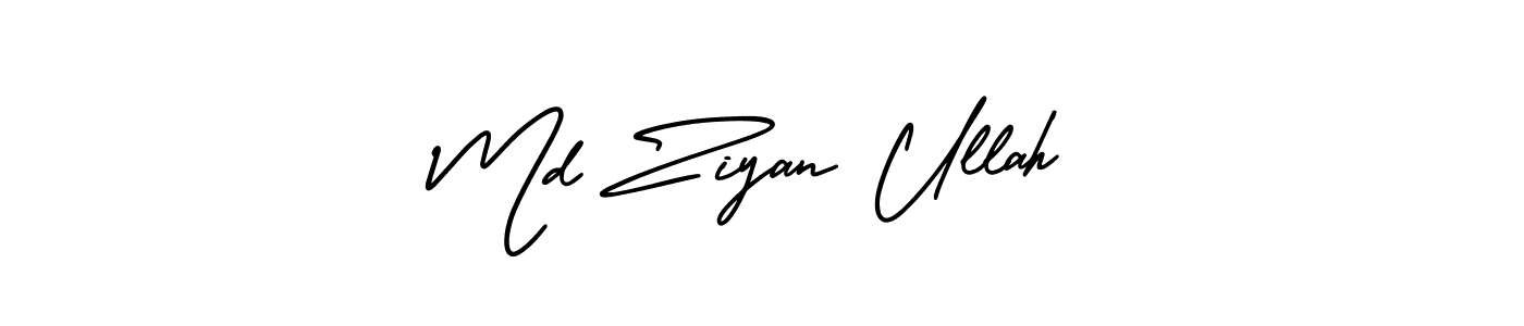 Create a beautiful signature design for name Md Ziyan Ullah. With this signature (AmerikaSignatureDemo-Regular) fonts, you can make a handwritten signature for free. Md Ziyan Ullah signature style 3 images and pictures png