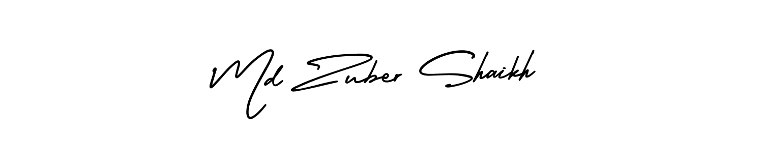 Use a signature maker to create a handwritten signature online. With this signature software, you can design (AmerikaSignatureDemo-Regular) your own signature for name Md Zuber Shaikh. Md Zuber Shaikh signature style 3 images and pictures png