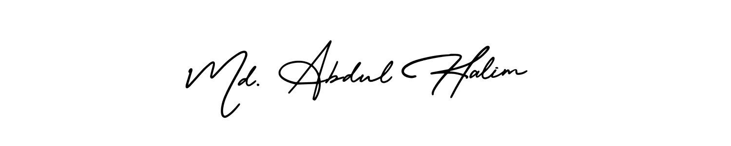 Create a beautiful signature design for name Md. Abdul Halim. With this signature (AmerikaSignatureDemo-Regular) fonts, you can make a handwritten signature for free. Md. Abdul Halim signature style 3 images and pictures png