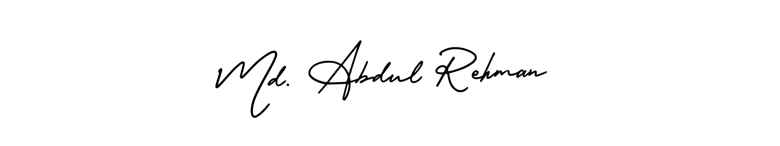 Design your own signature with our free online signature maker. With this signature software, you can create a handwritten (AmerikaSignatureDemo-Regular) signature for name Md. Abdul Rehman. Md. Abdul Rehman signature style 3 images and pictures png