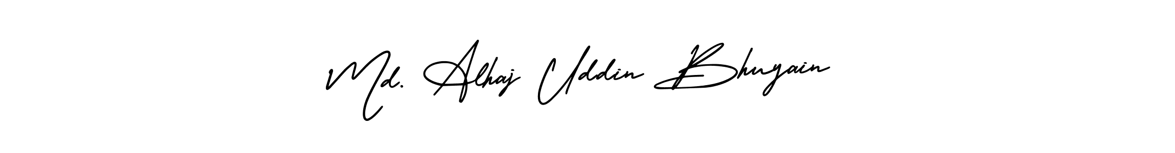 if you are searching for the best signature style for your name Md. Alhaj Uddin Bhuyain. so please give up your signature search. here we have designed multiple signature styles  using AmerikaSignatureDemo-Regular. Md. Alhaj Uddin Bhuyain signature style 3 images and pictures png