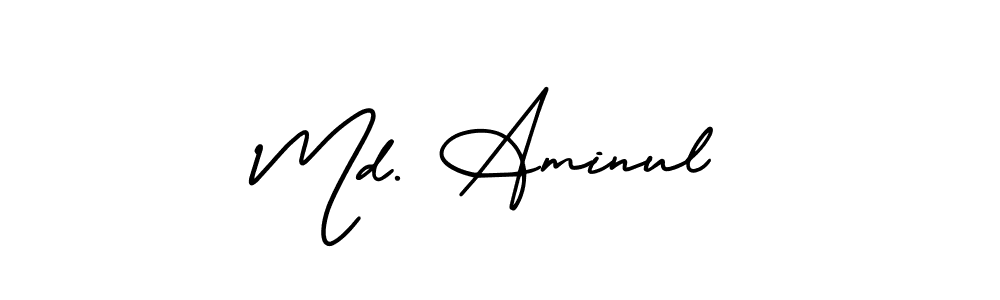 Use a signature maker to create a handwritten signature online. With this signature software, you can design (AmerikaSignatureDemo-Regular) your own signature for name Md. Aminul. Md. Aminul signature style 3 images and pictures png