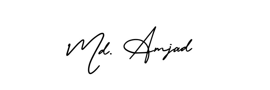 The best way (AmerikaSignatureDemo-Regular) to make a short signature is to pick only two or three words in your name. The name Md. Amjad include a total of six letters. For converting this name. Md. Amjad signature style 3 images and pictures png