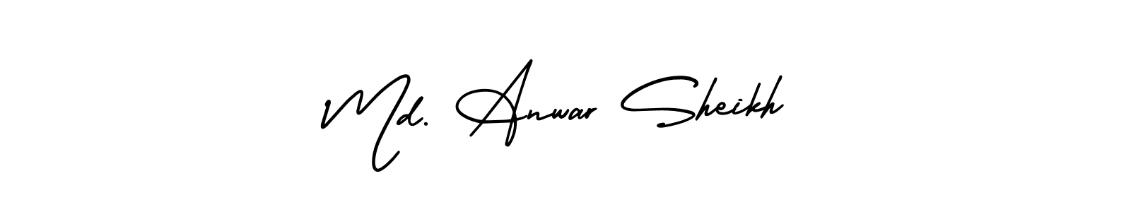 This is the best signature style for the Md. Anwar Sheikh name. Also you like these signature font (AmerikaSignatureDemo-Regular). Mix name signature. Md. Anwar Sheikh signature style 3 images and pictures png
