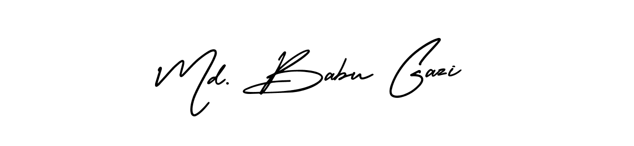 Similarly AmerikaSignatureDemo-Regular is the best handwritten signature design. Signature creator online .You can use it as an online autograph creator for name Md. Babu Gazi. Md. Babu Gazi signature style 3 images and pictures png