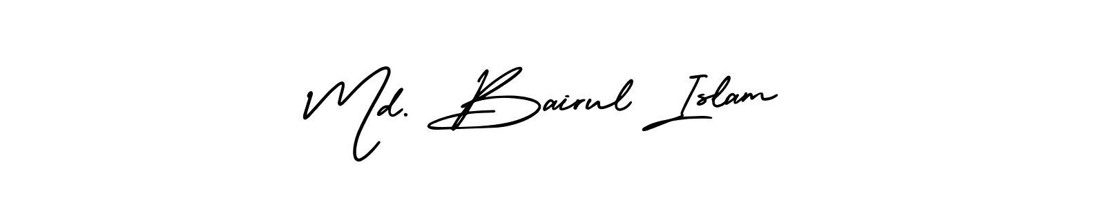 Similarly AmerikaSignatureDemo-Regular is the best handwritten signature design. Signature creator online .You can use it as an online autograph creator for name Md. Bairul Islam. Md. Bairul Islam signature style 3 images and pictures png