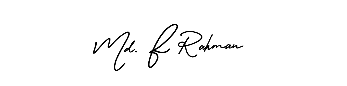 Make a beautiful signature design for name Md. F Rahman. With this signature (AmerikaSignatureDemo-Regular) style, you can create a handwritten signature for free. Md. F Rahman signature style 3 images and pictures png