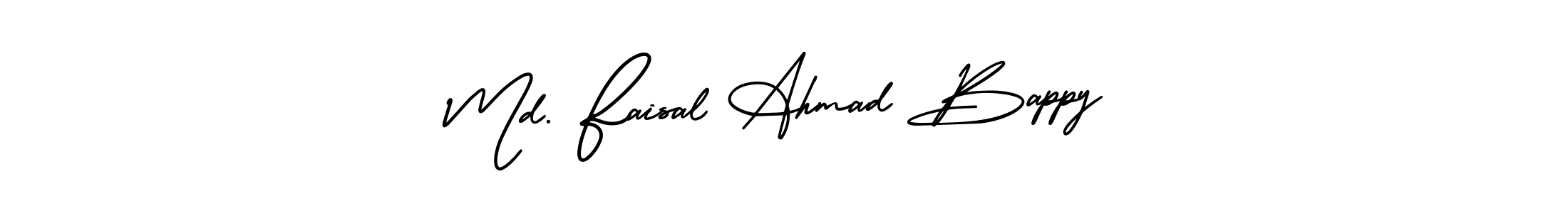 The best way (AmerikaSignatureDemo-Regular) to make a short signature is to pick only two or three words in your name. The name Md. Faisal Ahmad Bappy include a total of six letters. For converting this name. Md. Faisal Ahmad Bappy signature style 3 images and pictures png