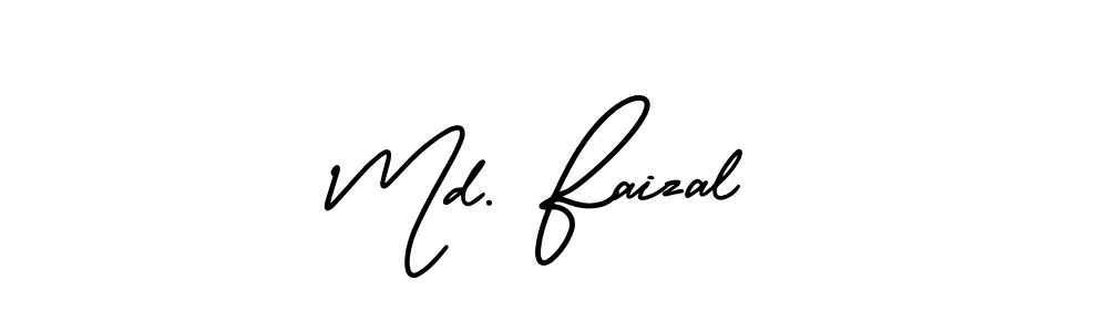 Design your own signature with our free online signature maker. With this signature software, you can create a handwritten (AmerikaSignatureDemo-Regular) signature for name Md. Faizal. Md. Faizal signature style 3 images and pictures png