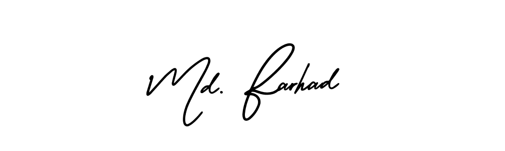 How to Draw Md. Farhad signature style? AmerikaSignatureDemo-Regular is a latest design signature styles for name Md. Farhad. Md. Farhad signature style 3 images and pictures png