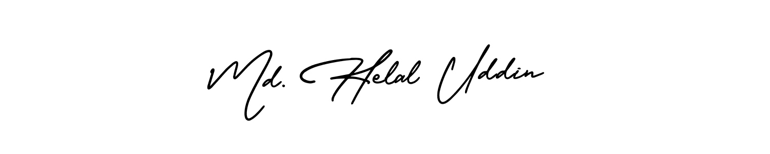 This is the best signature style for the Md. Helal Uddin name. Also you like these signature font (AmerikaSignatureDemo-Regular). Mix name signature. Md. Helal Uddin signature style 3 images and pictures png