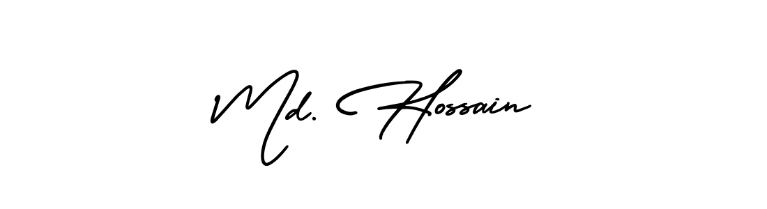 Make a beautiful signature design for name Md. Hossain. With this signature (AmerikaSignatureDemo-Regular) style, you can create a handwritten signature for free. Md. Hossain signature style 3 images and pictures png