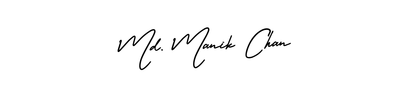 Also You can easily find your signature by using the search form. We will create Md. Manik Chan name handwritten signature images for you free of cost using AmerikaSignatureDemo-Regular sign style. Md. Manik Chan signature style 3 images and pictures png