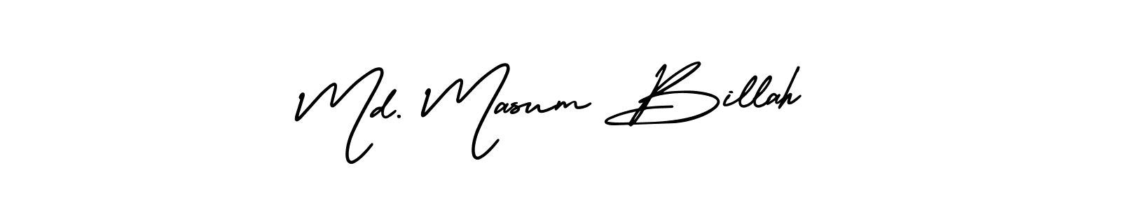 How to make Md. Masum Billah name signature. Use AmerikaSignatureDemo-Regular style for creating short signs online. This is the latest handwritten sign. Md. Masum Billah signature style 3 images and pictures png