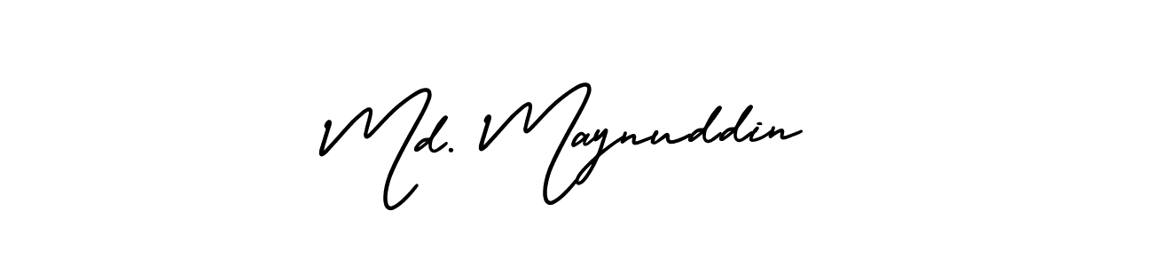 Create a beautiful signature design for name Md. Maynuddin. With this signature (AmerikaSignatureDemo-Regular) fonts, you can make a handwritten signature for free. Md. Maynuddin signature style 3 images and pictures png