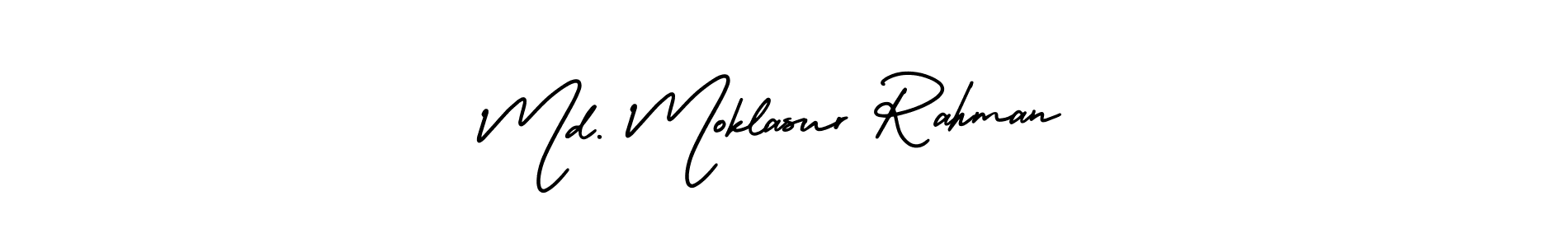 Design your own signature with our free online signature maker. With this signature software, you can create a handwritten (AmerikaSignatureDemo-Regular) signature for name Md. Moklasur Rahman. Md. Moklasur Rahman signature style 3 images and pictures png