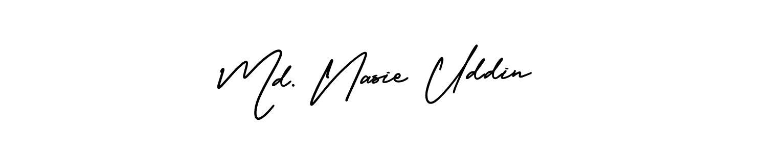 Design your own signature with our free online signature maker. With this signature software, you can create a handwritten (AmerikaSignatureDemo-Regular) signature for name Md. Nasie Uddin. Md. Nasie Uddin signature style 3 images and pictures png