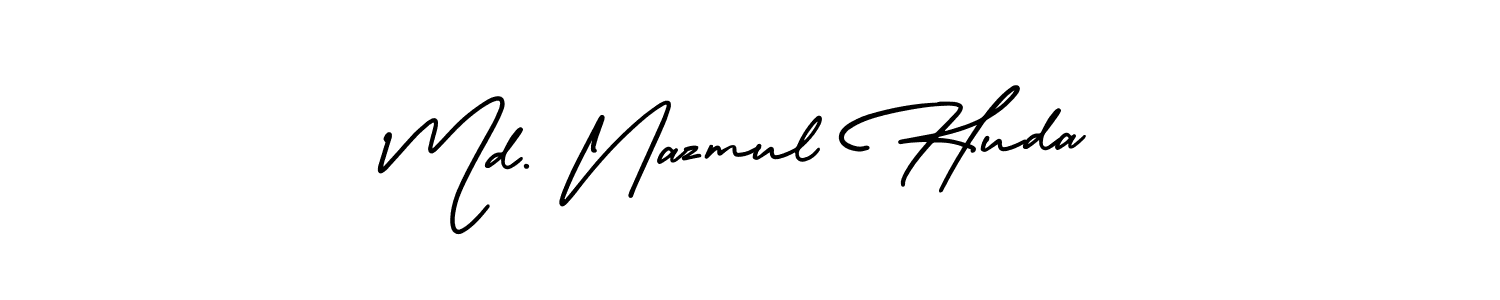 How to make Md. Nazmul Huda name signature. Use AmerikaSignatureDemo-Regular style for creating short signs online. This is the latest handwritten sign. Md. Nazmul Huda signature style 3 images and pictures png