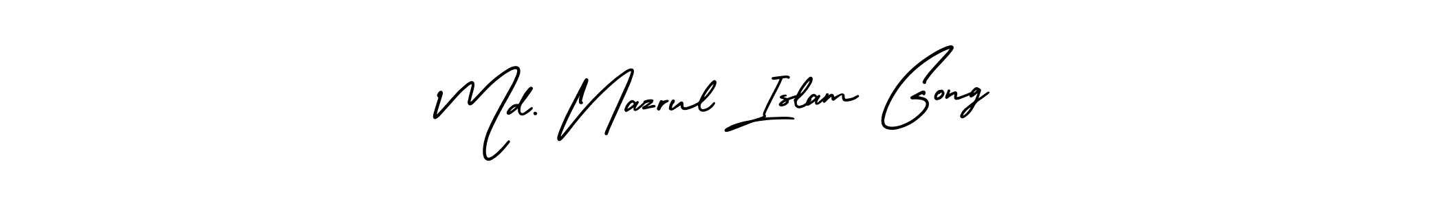 How to make Md. Nazrul Islam Gong signature? AmerikaSignatureDemo-Regular is a professional autograph style. Create handwritten signature for Md. Nazrul Islam Gong name. Md. Nazrul Islam Gong signature style 3 images and pictures png