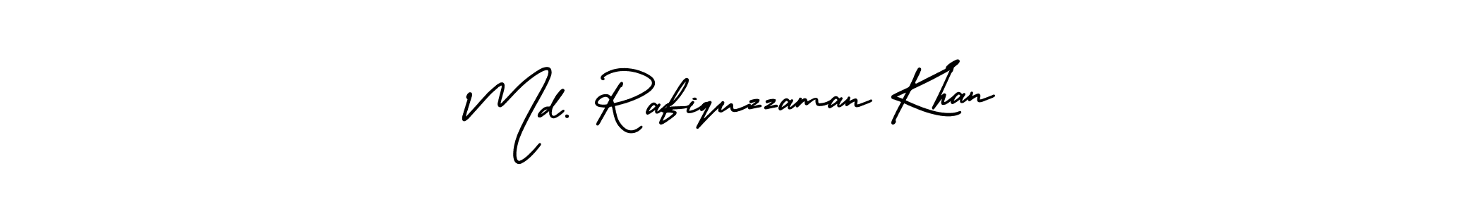 You should practise on your own different ways (AmerikaSignatureDemo-Regular) to write your name (Md. Rafiquzzaman Khan) in signature. don't let someone else do it for you. Md. Rafiquzzaman Khan signature style 3 images and pictures png