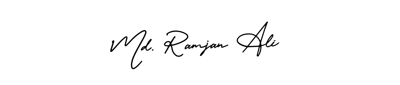 AmerikaSignatureDemo-Regular is a professional signature style that is perfect for those who want to add a touch of class to their signature. It is also a great choice for those who want to make their signature more unique. Get Md. Ramjan Ali name to fancy signature for free. Md. Ramjan Ali signature style 3 images and pictures png