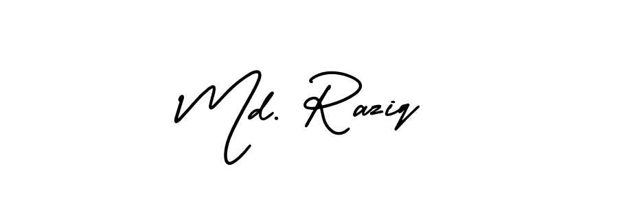 AmerikaSignatureDemo-Regular is a professional signature style that is perfect for those who want to add a touch of class to their signature. It is also a great choice for those who want to make their signature more unique. Get Md. Raziq name to fancy signature for free. Md. Raziq signature style 3 images and pictures png