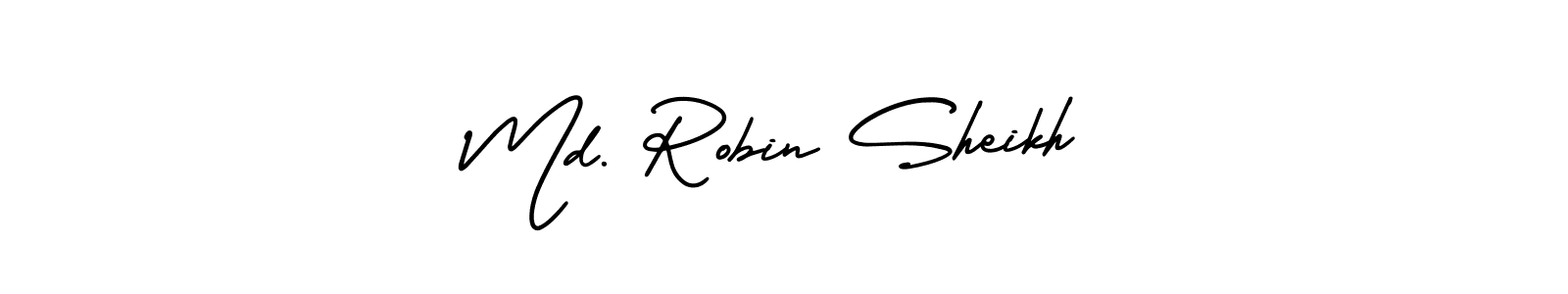 if you are searching for the best signature style for your name Md. Robin Sheikh. so please give up your signature search. here we have designed multiple signature styles  using AmerikaSignatureDemo-Regular. Md. Robin Sheikh signature style 3 images and pictures png