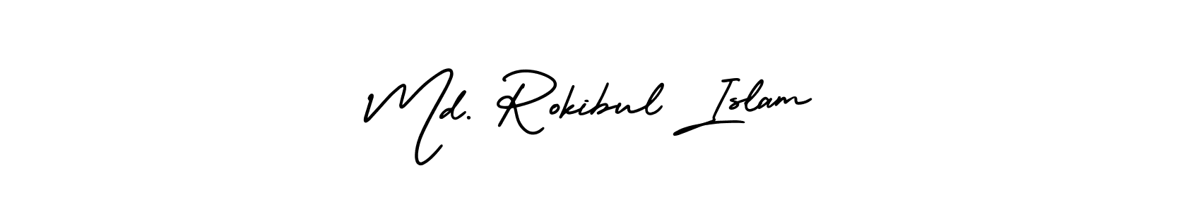 if you are searching for the best signature style for your name Md. Rokibul Islam. so please give up your signature search. here we have designed multiple signature styles  using AmerikaSignatureDemo-Regular. Md. Rokibul Islam signature style 3 images and pictures png