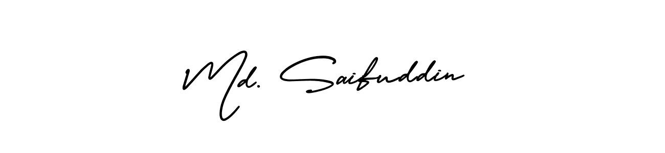 Design your own signature with our free online signature maker. With this signature software, you can create a handwritten (AmerikaSignatureDemo-Regular) signature for name Md. Saifuddin. Md. Saifuddin signature style 3 images and pictures png