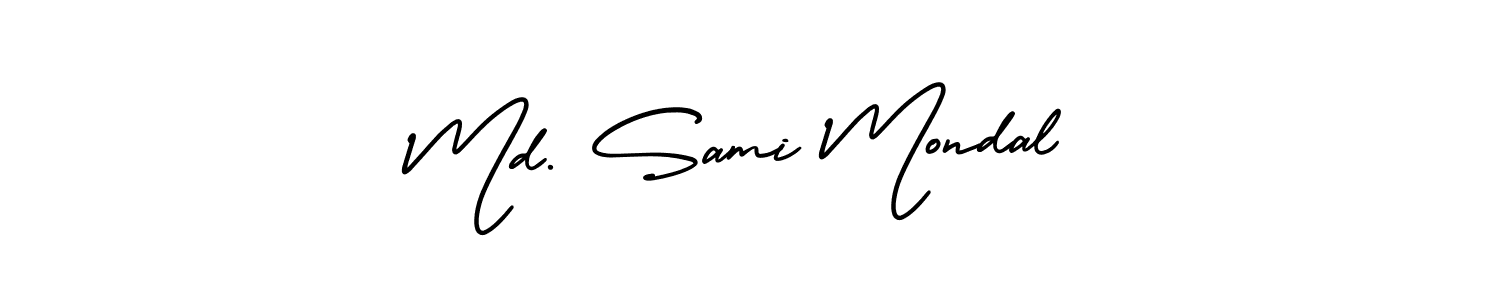 How to Draw Md. Sami Mondal signature style? AmerikaSignatureDemo-Regular is a latest design signature styles for name Md. Sami Mondal. Md. Sami Mondal signature style 3 images and pictures png