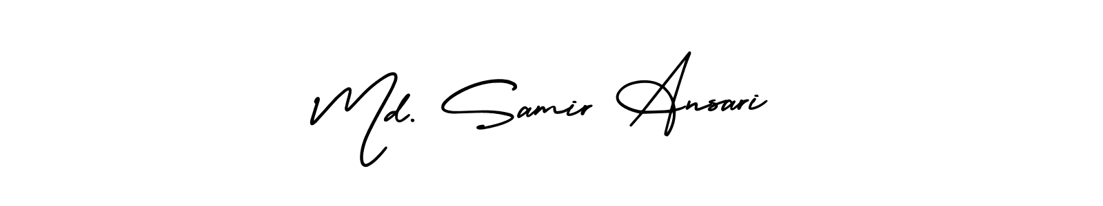 Md. Samir Ansari stylish signature style. Best Handwritten Sign (AmerikaSignatureDemo-Regular) for my name. Handwritten Signature Collection Ideas for my name Md. Samir Ansari. Md. Samir Ansari signature style 3 images and pictures png