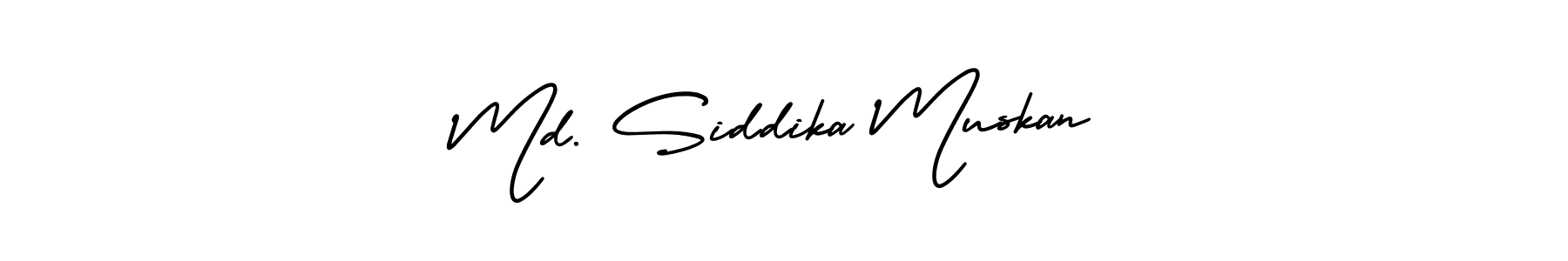 Design your own signature with our free online signature maker. With this signature software, you can create a handwritten (AmerikaSignatureDemo-Regular) signature for name Md. Siddika Muskan. Md. Siddika Muskan signature style 3 images and pictures png