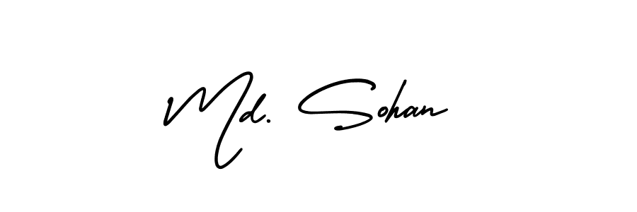 Similarly AmerikaSignatureDemo-Regular is the best handwritten signature design. Signature creator online .You can use it as an online autograph creator for name Md. Sohan. Md. Sohan signature style 3 images and pictures png