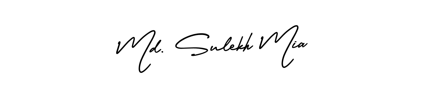 How to Draw Md. Sulekh Mia signature style? AmerikaSignatureDemo-Regular is a latest design signature styles for name Md. Sulekh Mia. Md. Sulekh Mia signature style 3 images and pictures png