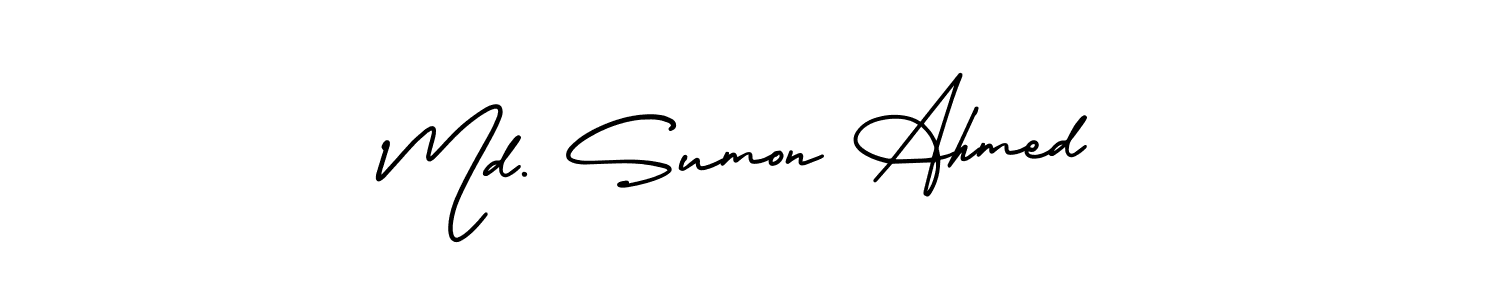 It looks lik you need a new signature style for name Md. Sumon Ahmed. Design unique handwritten (AmerikaSignatureDemo-Regular) signature with our free signature maker in just a few clicks. Md. Sumon Ahmed signature style 3 images and pictures png